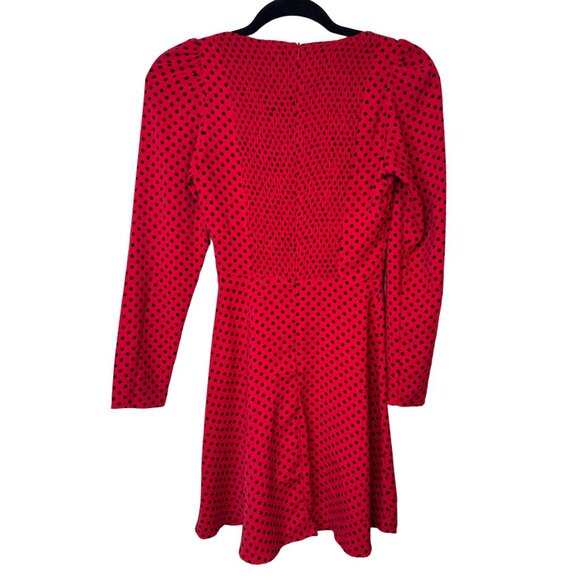 2/$30 ZARA XS Red & Black Polka Dot Mini Dress - Picture 11 of 14